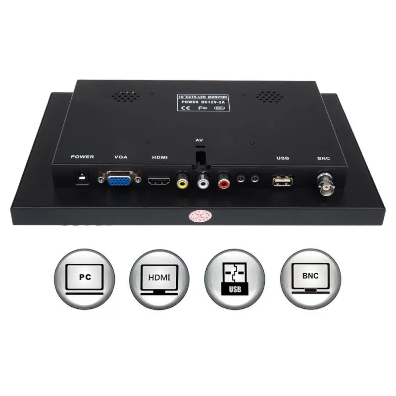 1" ips HD 1280*800 VGA Видео Аудио HDMl монитор для дома CCTV безопасности DVD, ПК