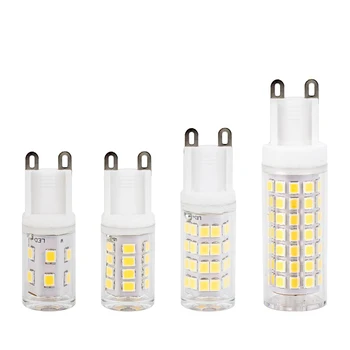 

G9 LED Lamp Bulb No Flicker 2835 SMD Corn Light lamp 220V 2W 4W 6W 8W LED 360 Degree Ceramic Bulb replace Halogen For Chandelier