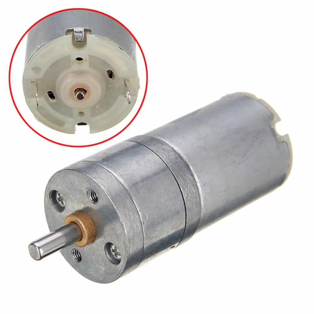 1 unid eléctrica caja de engranajes del Motor 12 V DC 1000 rpm 4mm del eje Motor de alto par Mini eléctrico orientado caja aleación de Metal motores 25*70mm Mayitr