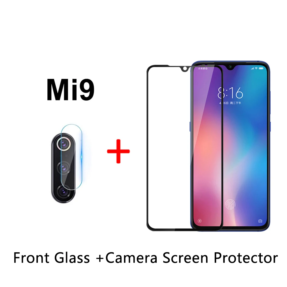 2-в-1 Камера Стекло для Xiaomi mi 9 Tempered Стекло Экран протектор для Xiaomi mi 9 mi 9 Стекло пленка на mi 9 mi 9 Экран протектор