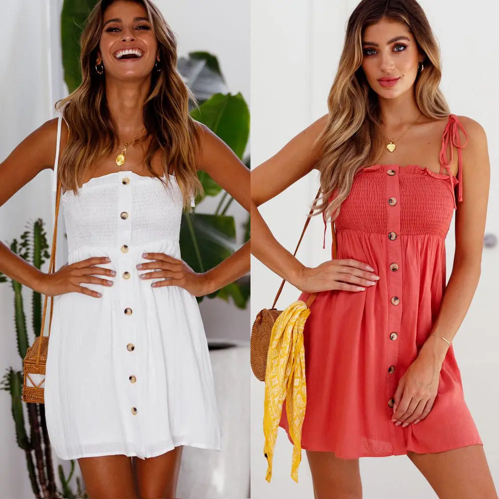 

New Hot Women Summer Boho Short Dress Evening Party Beach Dresses Sundress