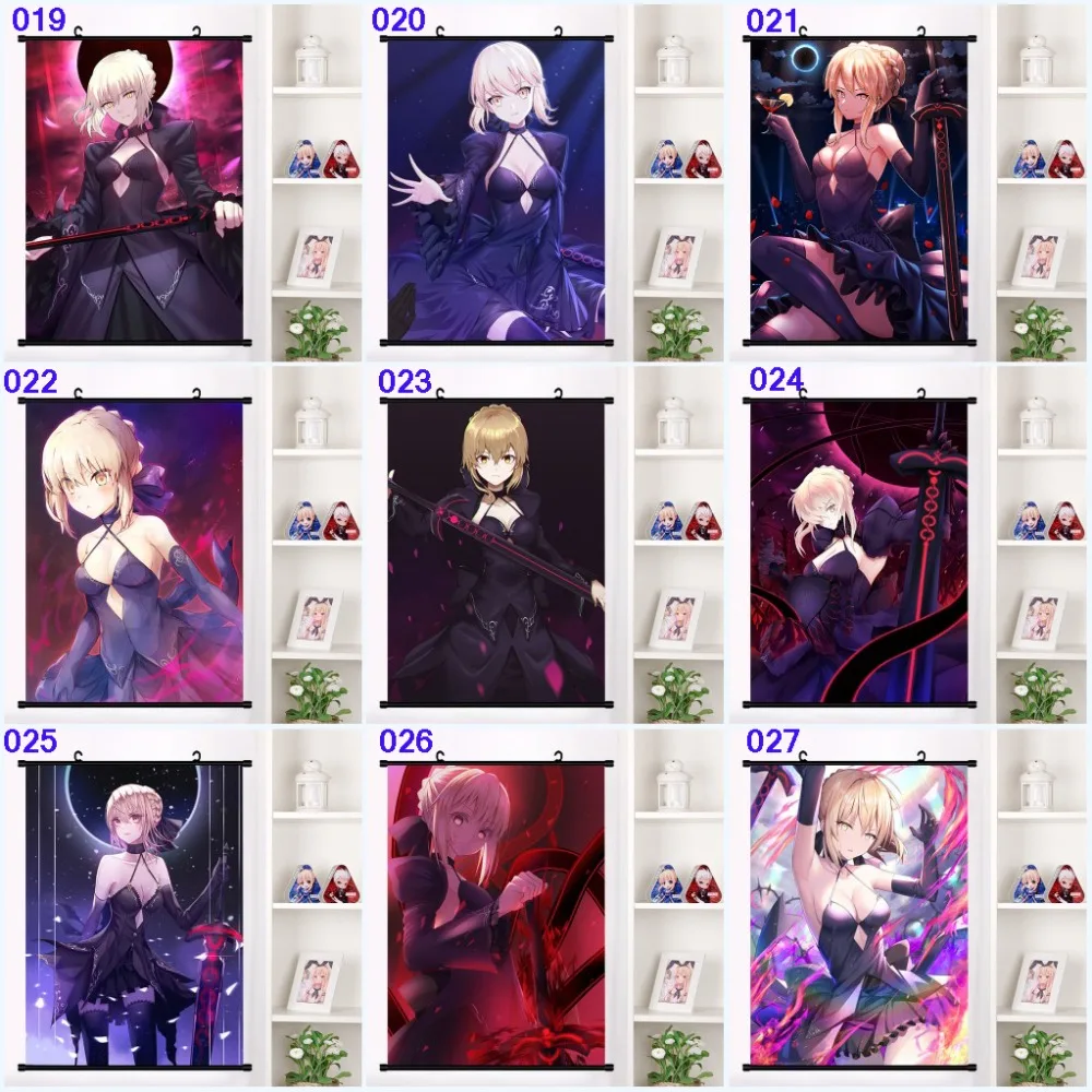 Аниме игра Fate/stay night Arturia Pendragon Saber Alter настенный свиток Фреска плакат Настенные подвесные плакаты коллекция домашнего декора