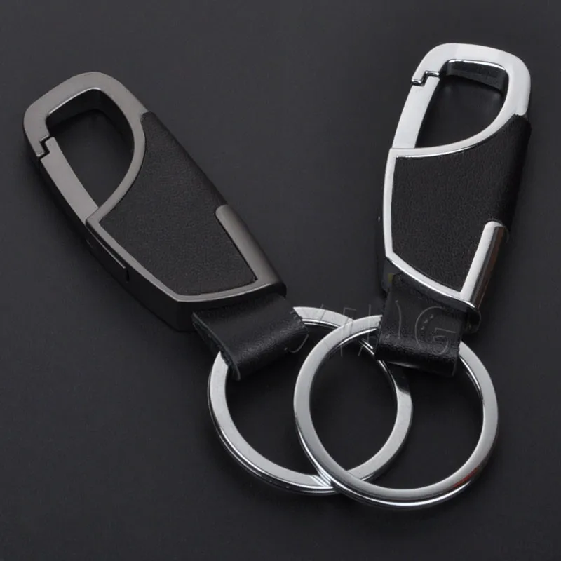

Exquisite Metal Leather Keychain Keyring Key Chain Car Key Ring For Mercedes BMW Audi VW Nissan Ford Honda Mazda Toyota Pendant