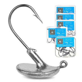 

DONQL 5pcs/ Box Tumbler Lead Jig Head Fishing Hook Set Barbed Fishhook 3.5g 5g 7g 10g 14g For Soft Lure Carp Fishing Hook Tackle
