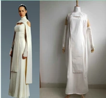 Free shipping Custom made high quality New Star Wars Chelte Retlake Women White Dress Cosplay Costume