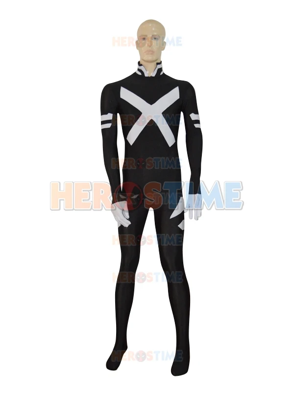 X-Force Psylocke костюм женский/мужской супергероя из спандекса черный белый большой