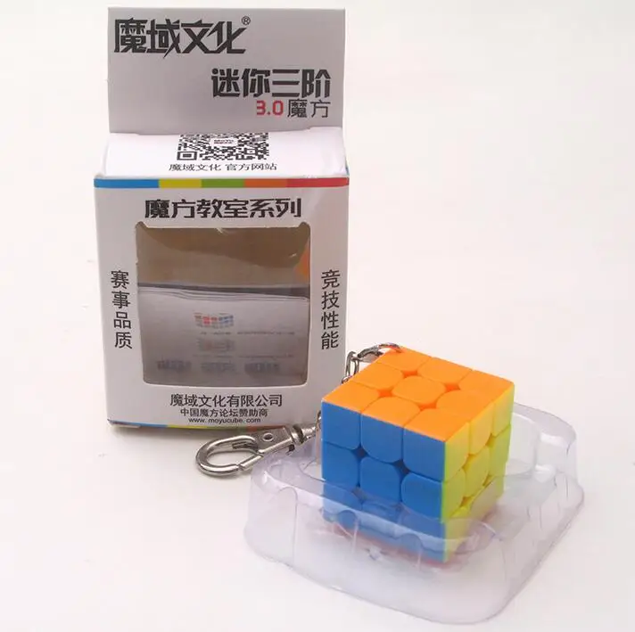 MoYu Cubing классная мини 3x3x3 3,0 см 3,5 см 4 см без наклеек яркий кубик брелок 3х3 без наклеек