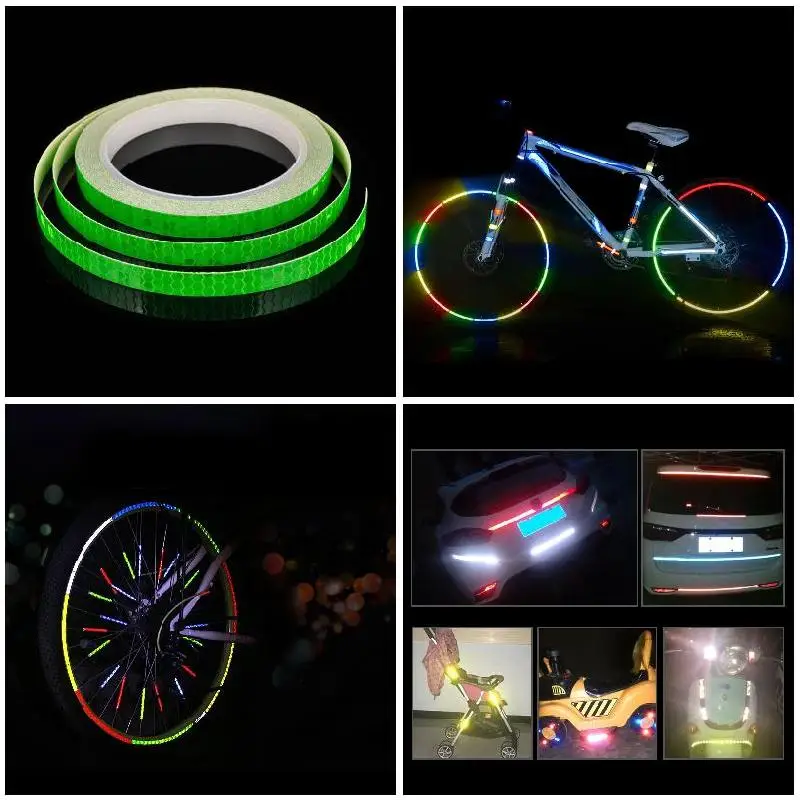 Светоотражающие наклейки для велосипедов MTB велосипед мотоцикл флуоресцентная наклейка Предупреждение Велоспорт ленты ZJ55