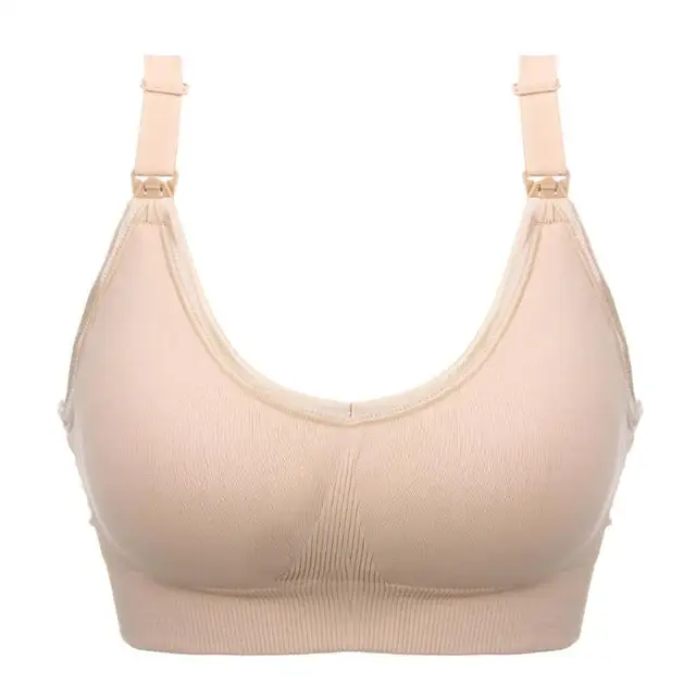 Nursing Bra Cotton Maternity Pregnancy Women Breast Feeding Gathering 