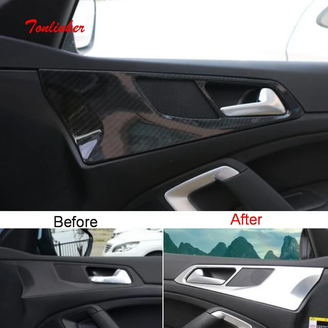  OYTHO Car Door Handle Cover,for Peugeot 408 for Peugeot 308  308sw T9 2016-2020 Glossy Black Car Exterior Door Handle Cover Decor Trim :  Automotive