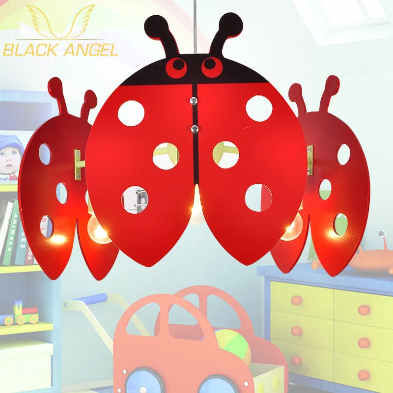 

On Sale pendant lights kids lighting for bedroom dragonfly stained lamps novelty baby room lamp free shipping