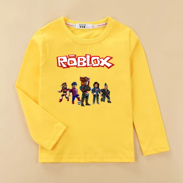 354 40 De Descuentode Moda De Los Muchachos De Roblox 3d T Camisa Niños 100 Otoño De Algodón O Cuello Ropa Roblox Patrón Camisa Casual De - 