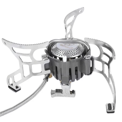 

New Outdoor Camping Picnic Foldable Split Gas Stove Portable BBQ Gear