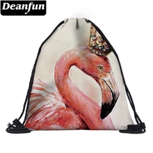Deanfun сумка на шнурке 3D с принтом короны Фламинго мода для девочек школы 60126