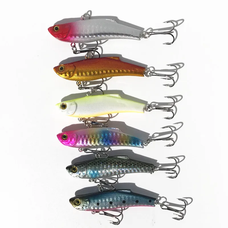 

New Fishing VIB Lure Bait Fighting New Arrival Vibration Hard Foods 7cm 18.5g Fresh Salt Water 6Pcs
