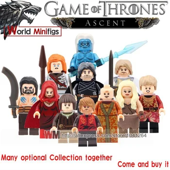 1Set of Legoings Game of Thrones figures Ice and Fire Petyr Baelish Jaime Caitlin Alicia Stark Building Blocks Toys For Children
