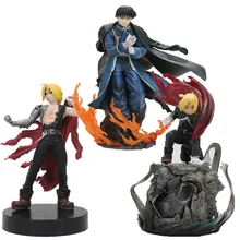 Figurine de dessin animé alchimiste en métal 16-23cm, jouet, Edward elrick Roy Mustang DXF, Collection de figurines en PVC