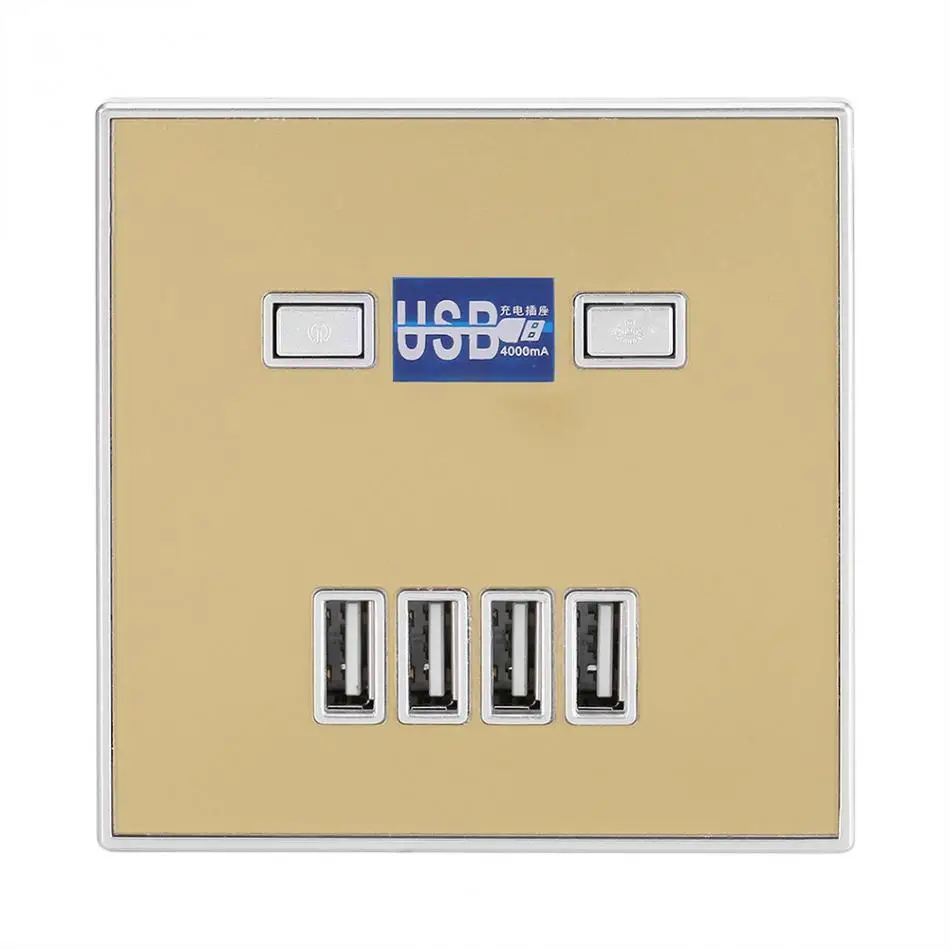 USB зарядное устройство разъем 4 порта настенная розетка USB 220 В 36 в зарядное устройство розетка с станция для зарядки с USB