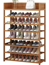 Простой стеллаж для хранения обуви многофункциональный домашний шкафчик для обуви многослойный пылезащитный экономичный твердый