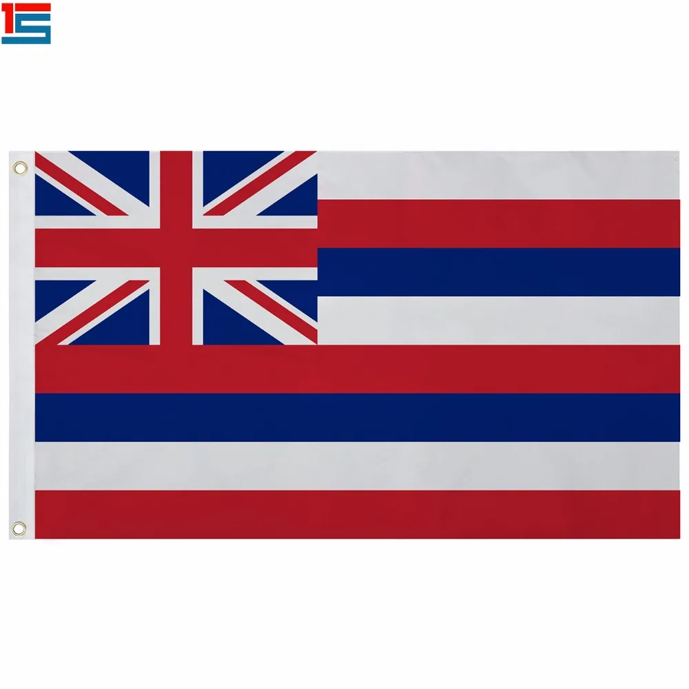 Meilleur 2018 nouveauté le drapeau américain Hawaii drapeau Polyester drapeau 5*3 FT bannière de haute qualité