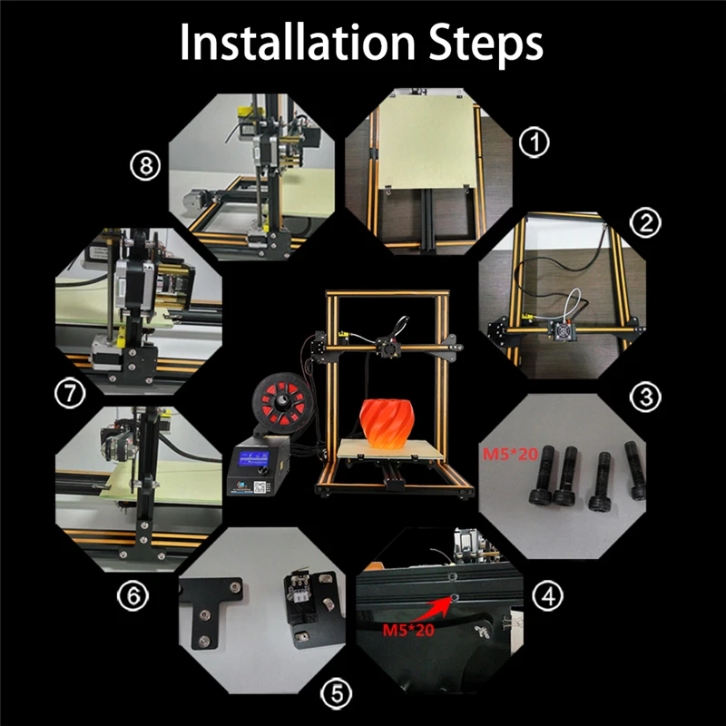 Creality 3D CR-10 S5 3d принтер большой Prusa I3 DIY Набор Большой DIY настольный 3d принтер DIY обучающая CR-10 серия