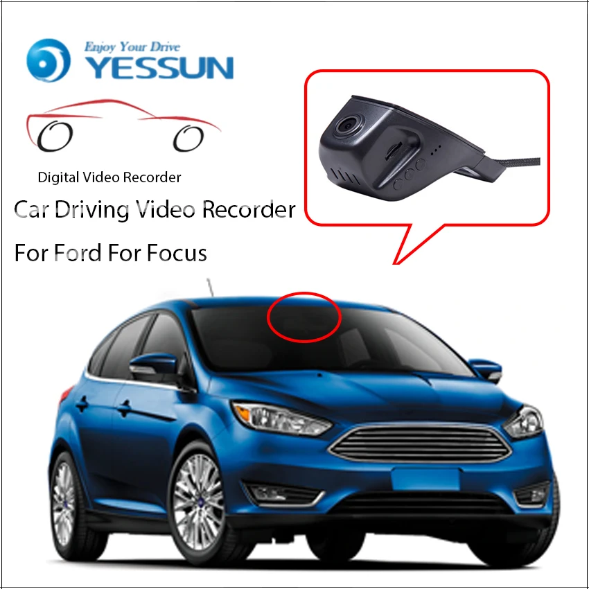 For Ford Focus / Car DVR Mini Wifi Camera Driving Video Recorder Black Box / Novatek 96658 Registrator Dash Cam Night Vision