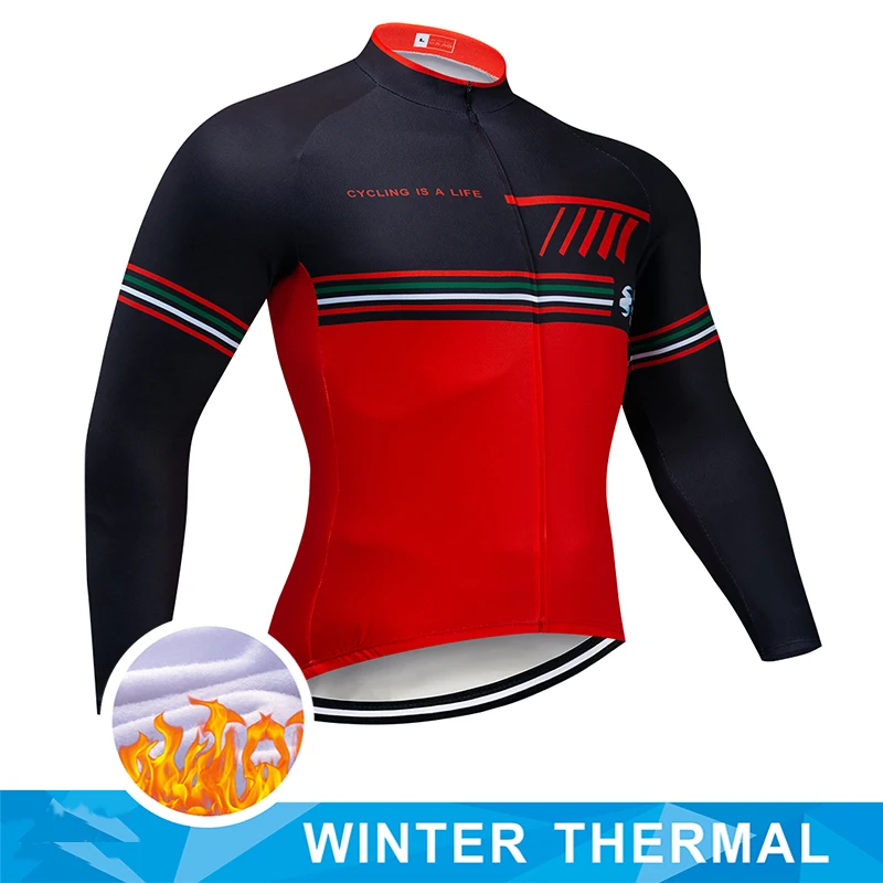 Профессиональная команда, Мужская велосипедная футболка с длинным рукавом, наборы, специализируется на велосипеде, дешевая велосипедная одежда, Майо, одежда для гоночного велосипеда, Джерси, 9D гель - Цвет: winter top jersey