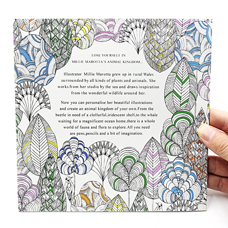 1 PCS 24 Pages Animal Kingdom English Edition Coloring Book For Children Adult Relieve Stress Kill Time Painting Drawing Book 1 PCS 24 Pages Animal Kingdom English Edition Coloring Book For Children Adult Relieve Stress Kill Time Painting Drawing Book