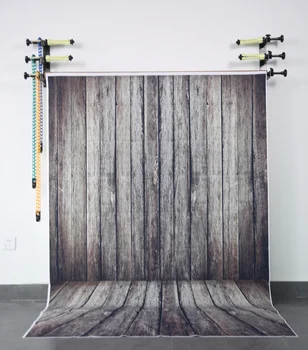 

HUAYI 5x7ft Dark Brown Wood Planks Photography Newborn Backdrop D995