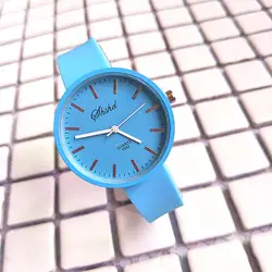 Горячие женские карамельных цветов Кварцевые женские наручные часы силиконовый ремешок часы в простом стиле CGU 88