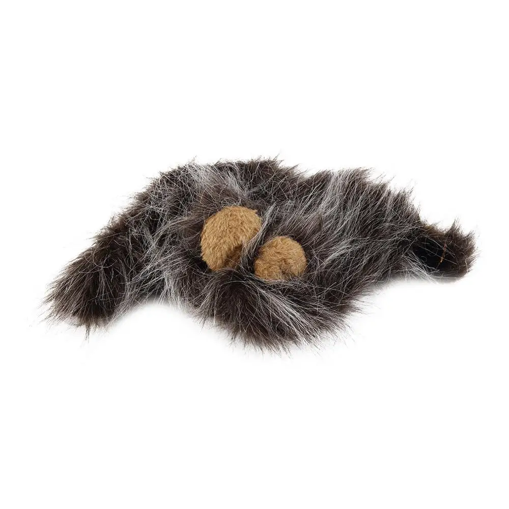 Домашнее животное кошка собака эмуляция Лев волосы грива уши головной убор осень зима наряжаться костюм глушитель шарф - Цвет: dark grey