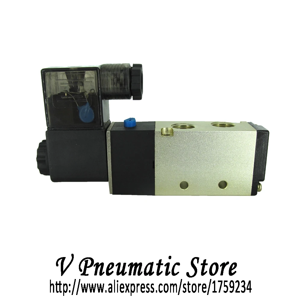 

G1/4" aluminum material 5/2 way pneumatic solenoid valve model 4V210-08