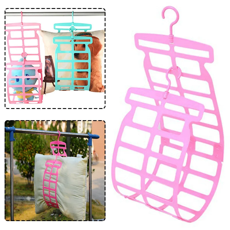 Fashion Hangers Cushions PP Pillows Holder Laundry Drying Rack Dolls