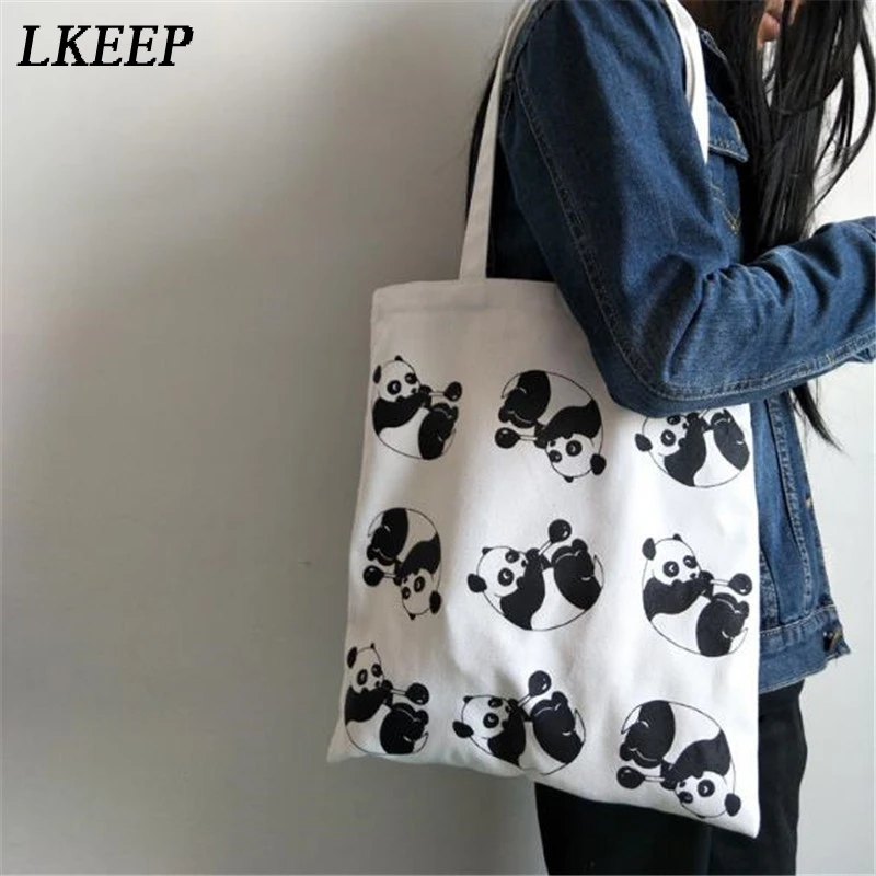 Повседневная сумка на плечо с мультяшным животным дизайном женская милая сумка с принтом панды Женская Повседневная сумка для покупок