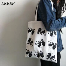 Повседневная сумка на плечо с мультяшным животным дизайном женская милая сумка с принтом панды Женская Повседневная сумка для покупок