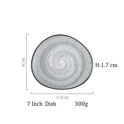 NIMITIME в скандинавском стиле керамическая посуда миска для риса миска для лапши тарелка блюдо в стиле вестерн Бытовая Посуда - Цвет: 7 Inch Dish