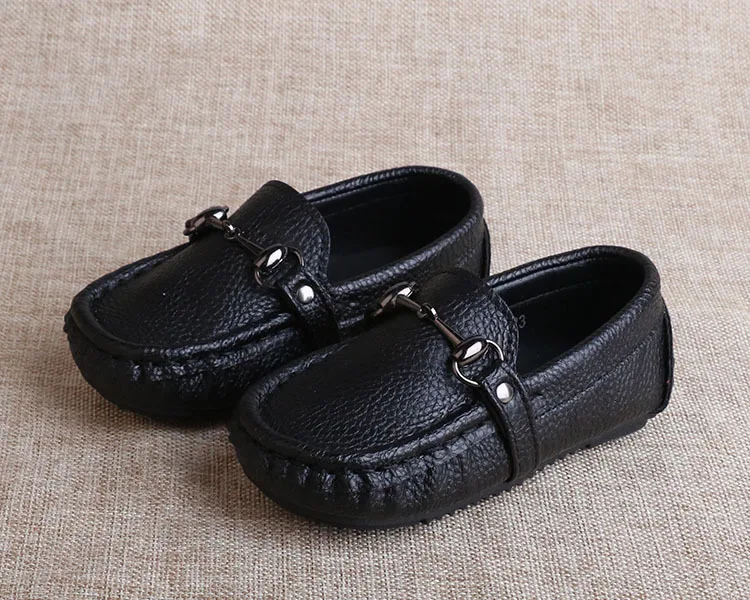 Г.; классические кожаные лоферы для маленьких мальчиков и девочек; повседневная обувь на плоской подошве для маленьких детей; цвет черный, белый; модная детская брендовая парадная обувь