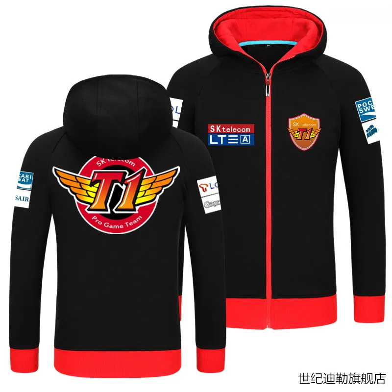Куртка мужская с капюшоном из флиса форма игрока SKT T1 XS-4XL 3 стиля | Тематическая