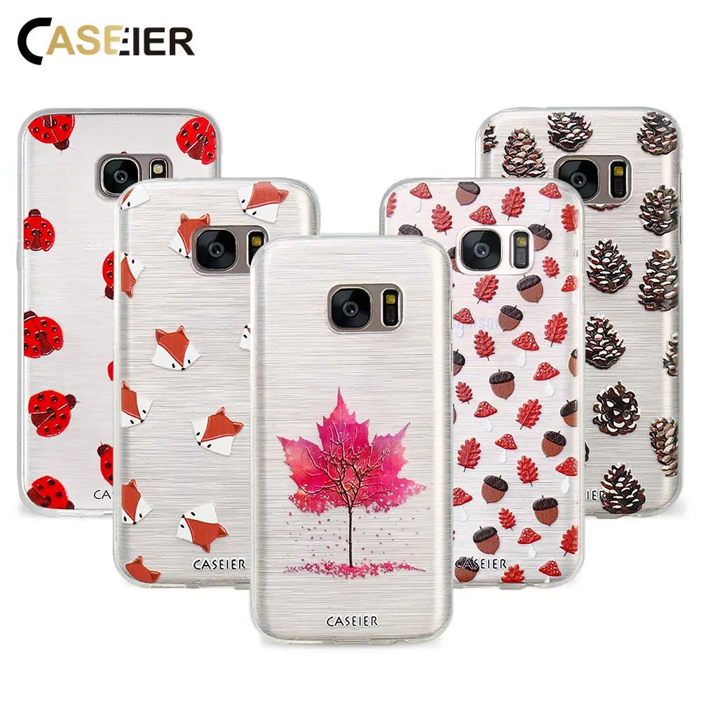 Caseier Телефон чехол для Samsung Galaxy S6 S7 Edge S8 Plus Note 8 Мягкие TPU ультра-тонкий милый
