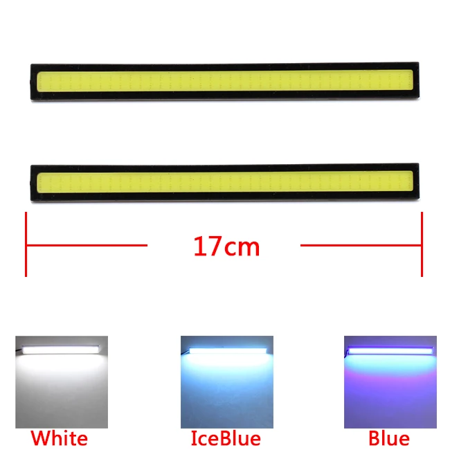 

2PCS DRL flexible led 17 COB daytime running light DC12v External car styling led light bar light source parking led fog light