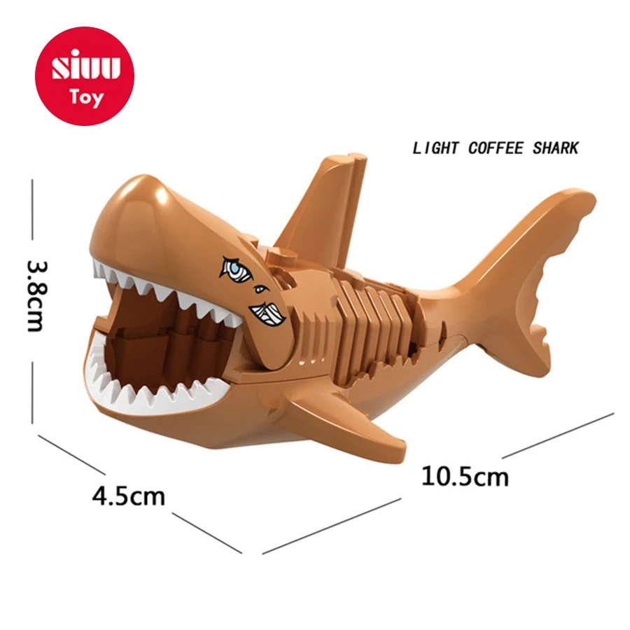 DIY Bricks dinosaurs Big Shark Animal Figures Model Compatible Legoingly Duploe Building Blocks Accessory Toys For Children YF30 DIY Bricks dinosaurs Big Shark Animal Figures Model Compatible Legoingly Duploe Building Blocks Accessory Toys For Children YF30