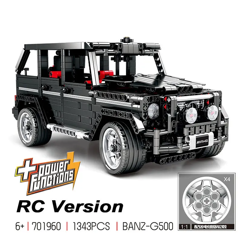 1343 шт. Creator Technic MOC 2425 G500 SUV AWD Wagon автомобили Expert модель совместима с 2425 строительный блок кирпич - Цвет: Красный