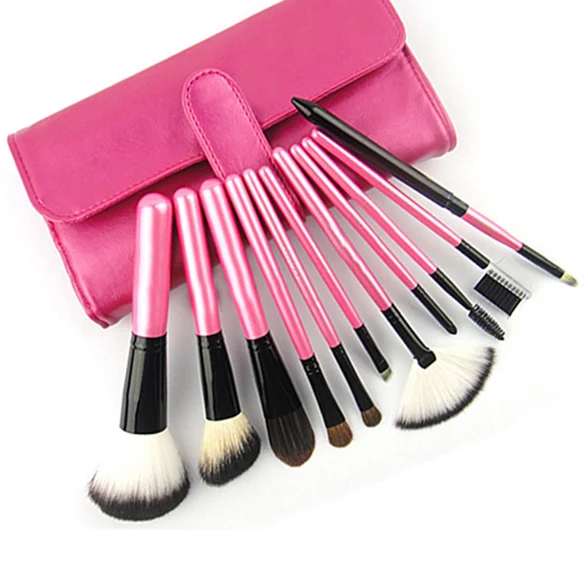 Best Price 11 Pieces Pink Comestic with Case Professional Makeup Accessories Brushes Tools Foundation Brush Sets & Kits High Quality Best Price 11 Pieces Pink Comestic with Case Professional Makeup Accessories Brushes Tools Foundation Brush Sets & Kits High Quality