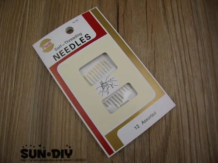 

Free shipping Sewing needles self-threading needles for easy sewing needlework 2 sizes 3cm/3.5cm