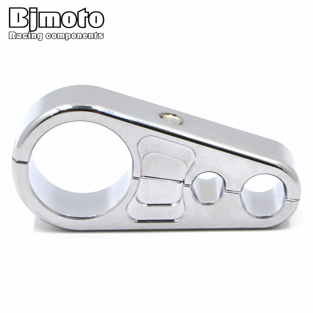 High Quality Motorcycle 1" Inch Chrome Dual Throttle Clutch Cable Clamp