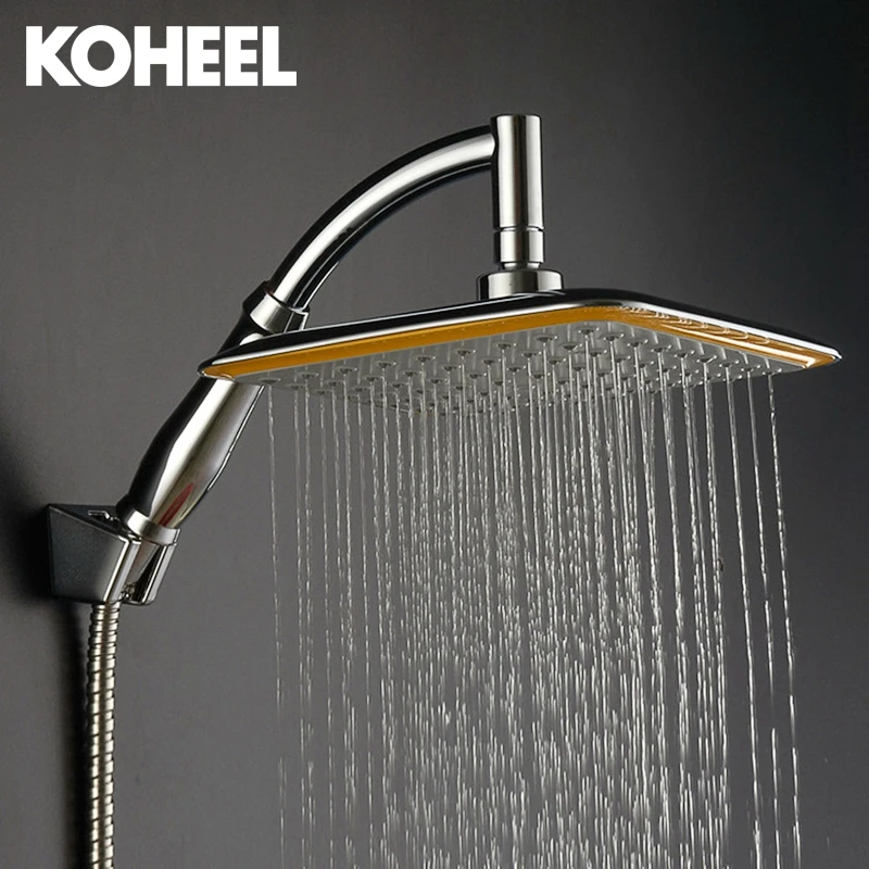 Shower Head Chrome Finished Wall Mounted Brass Shower Arm + Ultrathin