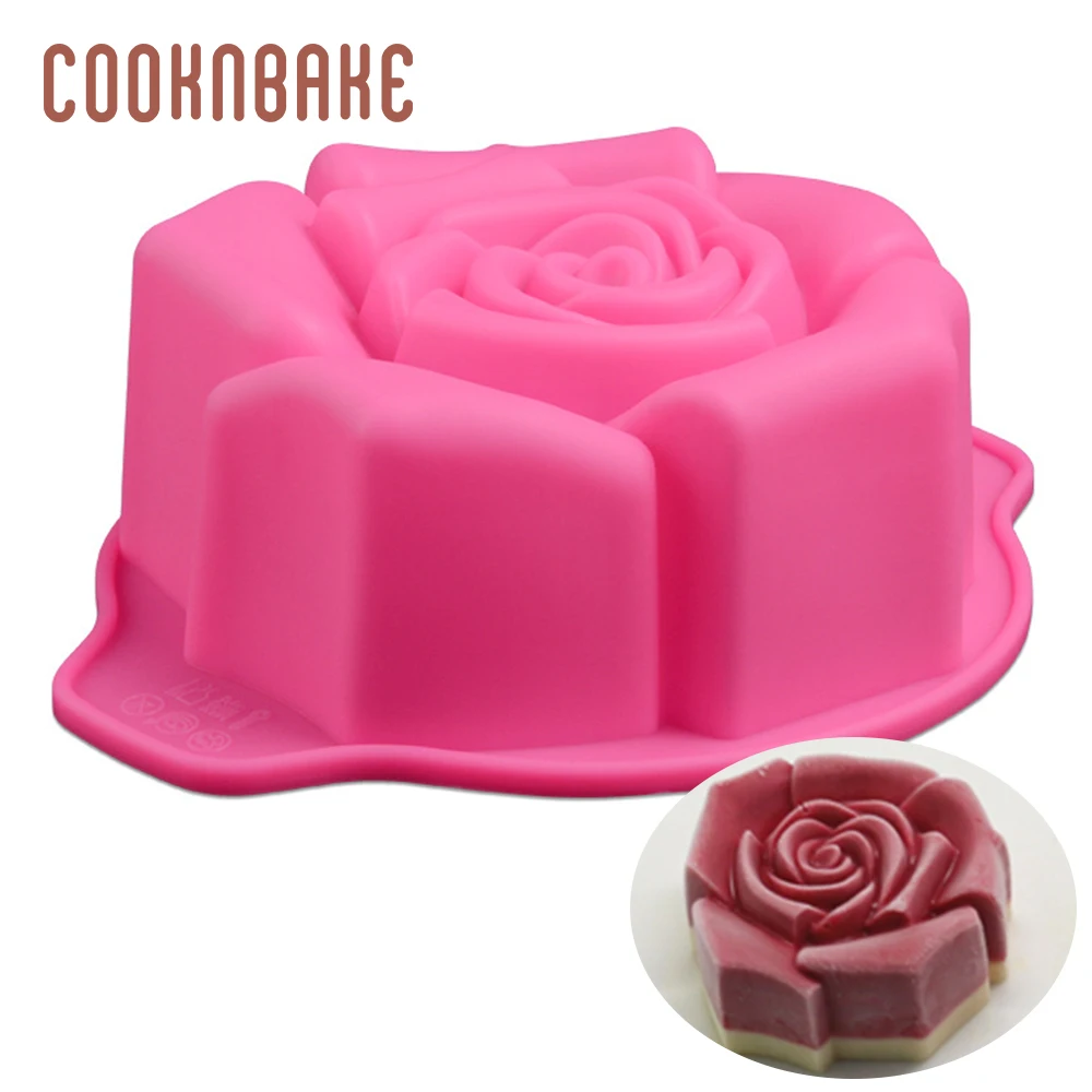 COOKNBAKE силиконовая форма Роза для торта Кондитерская выпечка цветок хлеб торт
