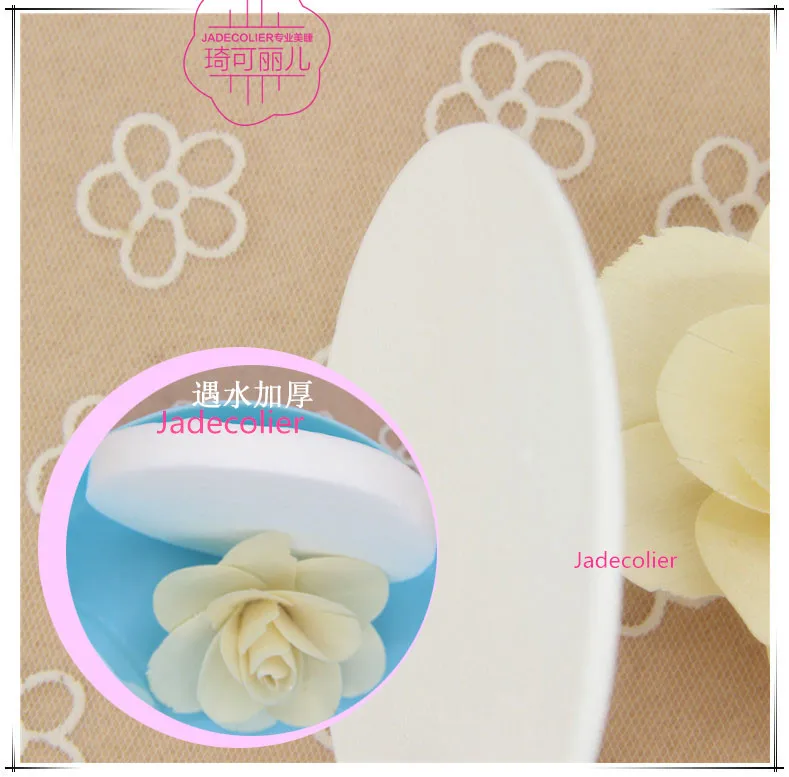 Jadecolier 1 Pcs white Round Compressed sponge puff face Wash Cleaning