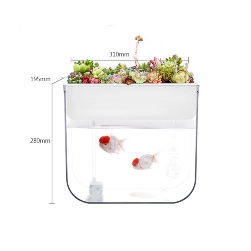 Joyfay Aquaponic Fish Tank-Betta Fish Tank, 3,2 галлонов, резервуар для гидропоники, 28x19,5x31 см