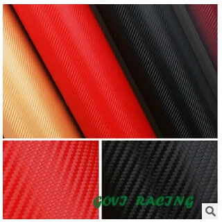 

63*200CM Waterproof DIY Car Motorcycle Sticker Car Styling 3D 4D Carbon Fiber Vinyl Wrapping Film Car Accessories Film